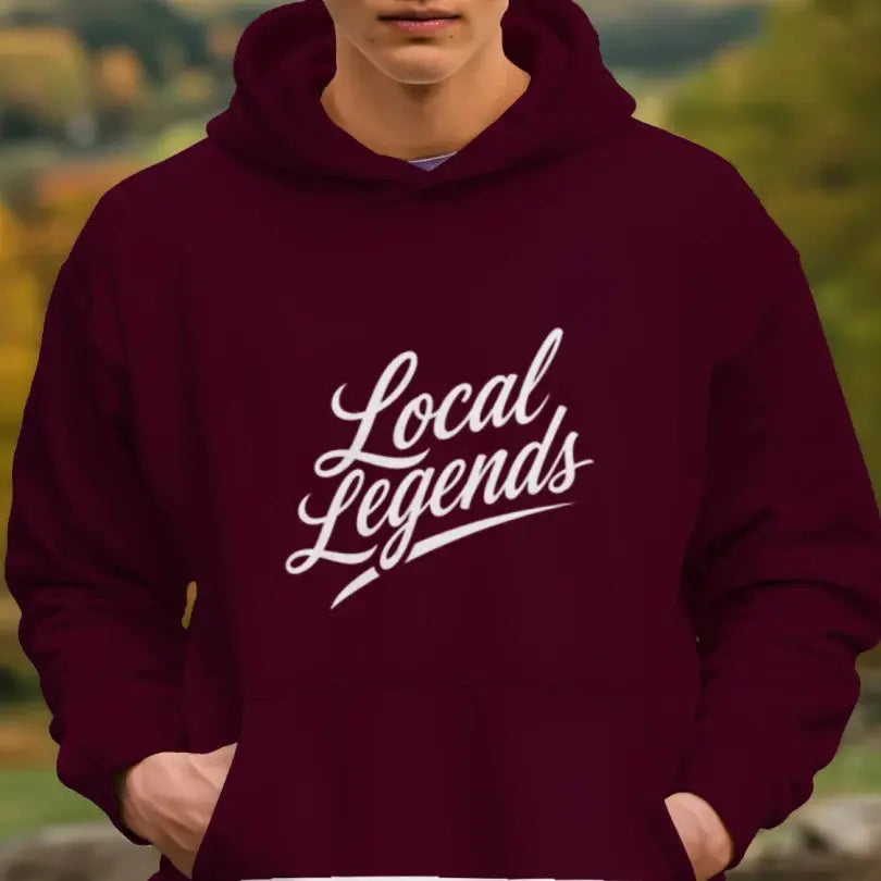 Local Legends Hoodie Classic Fit Cotton Blend Graphic Pullover Sweatshirt - Obsidien Wear